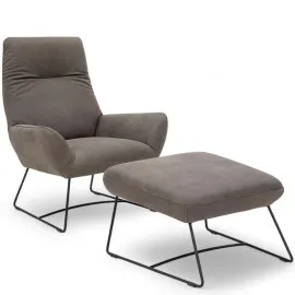 Sessel Noemi mit Hocker