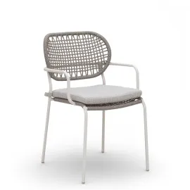 Stapelsessel Roy grau/weiß