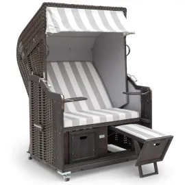 Strandkorb Morsum grau